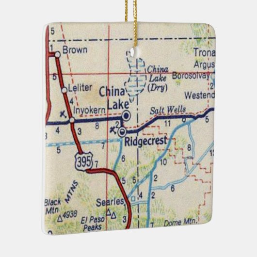 China Lake CA Keramisch Ornament (Rechts)