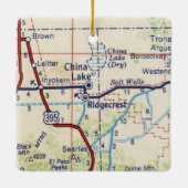 China Lake CA Keramisch Ornament (Achterkant)