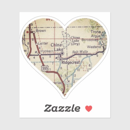 China Lake  Map Sticker (Vel)