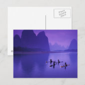 China, Li River. aalscholvervissers. Briefkaart (Voorkant / Achterkant)