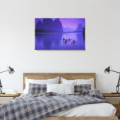 China, Li River. aalscholvervissers. Canvas Afdruk (Insitu (Slaapkamer))
