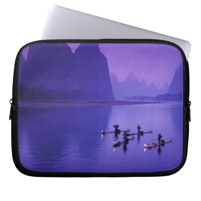 China, Li River. aalscholvervissers. Laptop Sleeve (Voorkant)