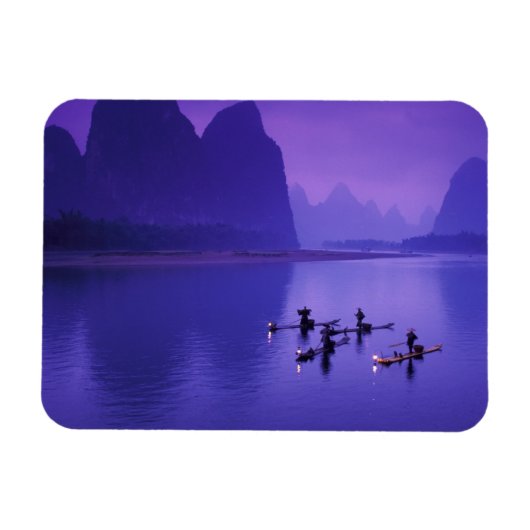 China, Li River. aalscholvervissers. Magneet (Horizontaal)