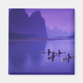 China, Li River. aalscholvervissers. Magneet (Voorkant)