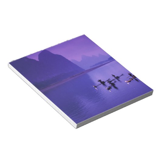 China, Li River. aalscholvervissers. Notitieblok (Schuin)