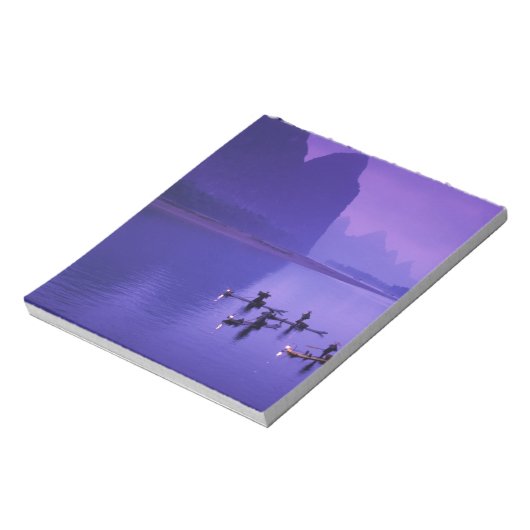 China, Li River. aalscholvervissers. Notitieblok (Linkerzijde)