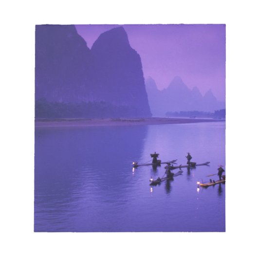China, Li River. aalscholvervissers. Notitieblok (Voorkant)
