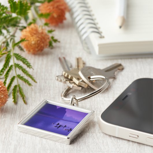 China, Li River. aalscholvervissers. Sleutelhanger (Zijkant)