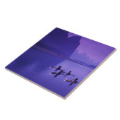 China, Li River. aalscholvervissers. Tegeltje (Zijkant)