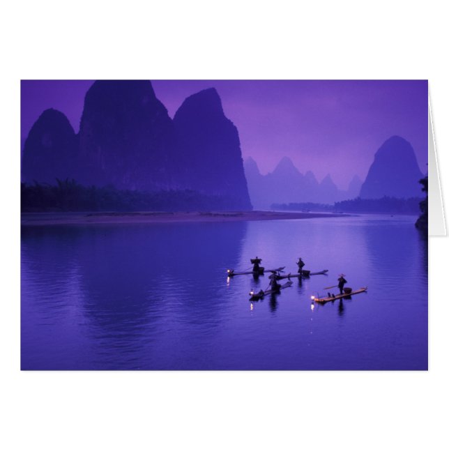 China, Li-rivier. Aalscholver-vissers. (Voorkant Horizontaal)