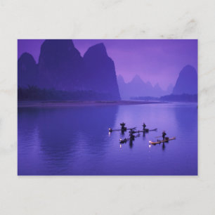 China, Li rivier. Aalscholver vissers. Briefkaart