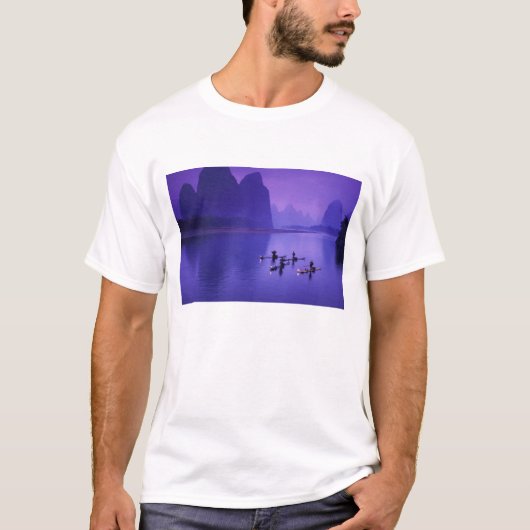 China, Li-rivier. Aalscholvervissers. T-shirt (Voorkant)
