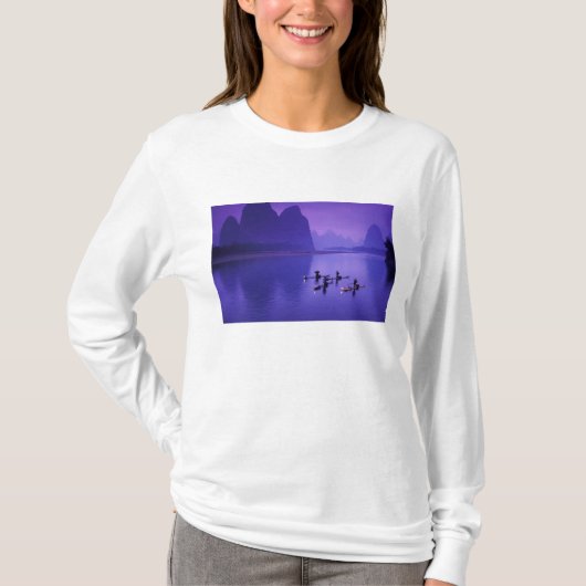 China, Li-rivier. Aalscholvervissers. T-shirt (Voorkant)