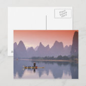China, Li-rivier. Enkele aalscholvervisser. Briefkaart (Voorkant / Achterkant)