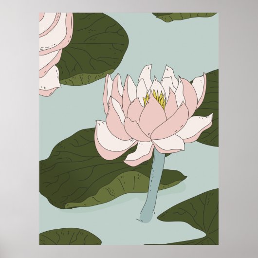 China lily Pond Poster (Voorkant)