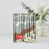 China Magisch Winter Woud Briefkaart (Staand voorkant)