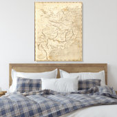 China Map door Arrowsmith Canvas Afdruk (Insitu (Slaapkamer))