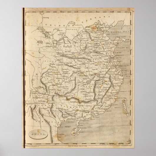 China Map door Arrowsmith Poster (Voorkant)