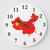 China Map & Flag Clock Grote Klok (Voorkant)