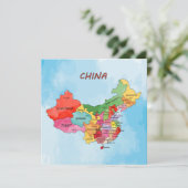 China Map Kaart (Staand voorkant)