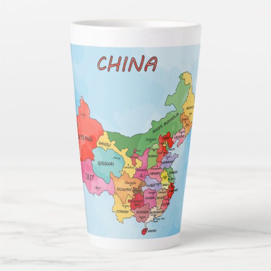 China Map Latte Mok (Voorkant)