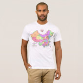 China Map Mannen T-shirt (Voorkant volledig)