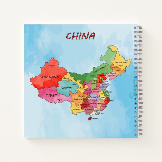 China Map Notitieboek (Achterkant)