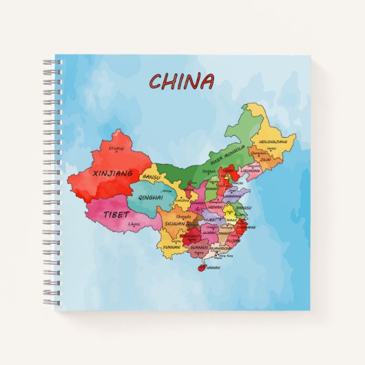 China Map Notitieboek (Voorkant)