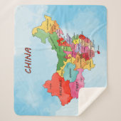 China Map Sherpa Deken (Voorkant)