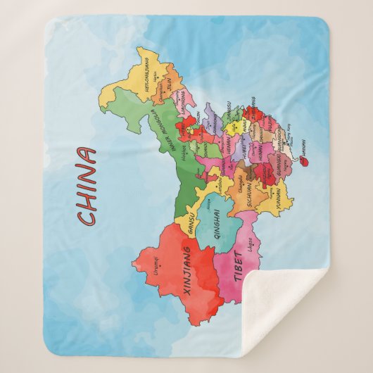 China Map Sherpa Deken (Voorkant)