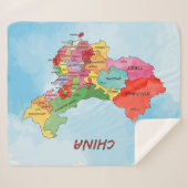 China Map Sherpa Deken (Voorkant (horizontaal))