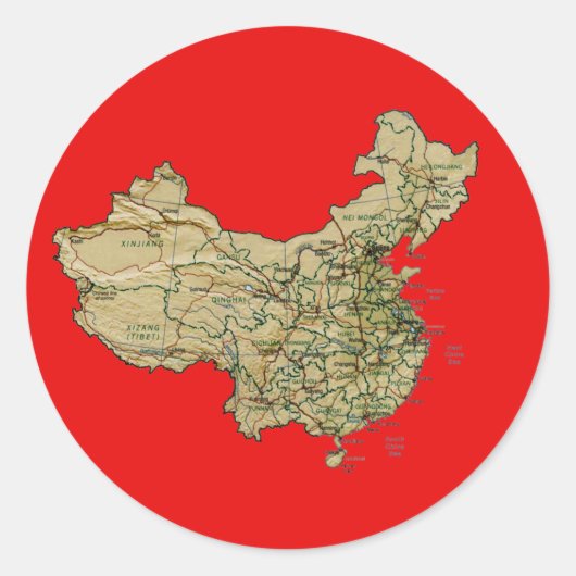 China Map Sticker (Voorkant)