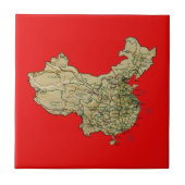 China Map Tile Tegeltje (Voorkant)