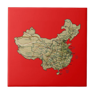 China Map Tile Tegeltje