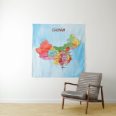 China Map Wandkleed (In situ)