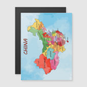 China Map waterverf kunstwerk Magnetic Card (Voorkant / Achterkant)
