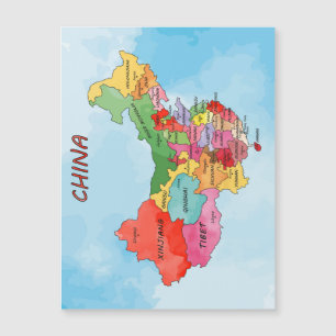 China Map waterverf kunstwerk Magnetic Card