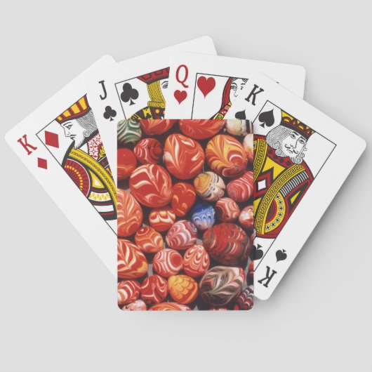 China, Ming Tombs, gekleurde glazen Souvenirs Speelkaarten (Achterkant)