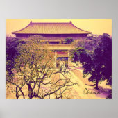 China Ming Tombs vintage Poster (Voorkant)