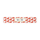 CHINA Monogram Huwelijksviering Uitnodigingen Wikkel (Vlak)