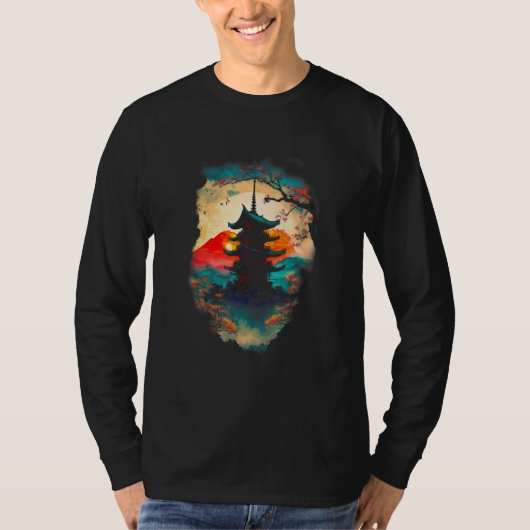 China Mountain Pagoda Forest T-shirt (Voorkant)