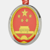 China National Emblem Metalen Ornament (Links)