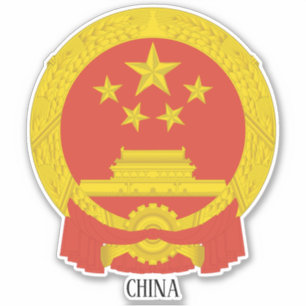 China National Emblem Patriotic Sticker