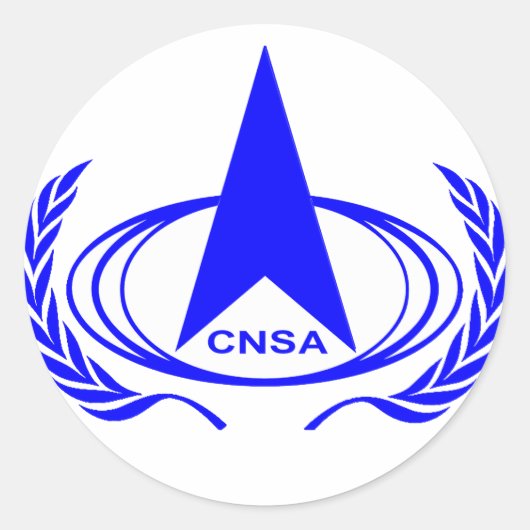 China National Space Administration - CNSA Ronde Sticker (Voorkant)