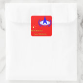 China National Space Administration - CNSA Vierkante Sticker (Tas)