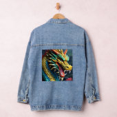 China NM-15: Chinese Dragon Portrait — Women's Denim Jacket (Hangar)