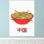 China Noodles Canvas Afdruk (Insitu (Houten vloer))