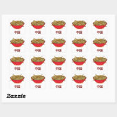 China Noodles Vierkante Sticker (Vel)