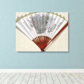 China op het gezicht van een FanPanoramic Map Canvas Afdruk (Insitu (Houten vloer))