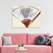 China op het gezicht van een FanPanoramic Map Canvas Afdruk (Insitu (Woonkamer))